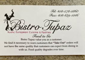 Bistro Tupaz food