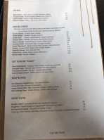 Toasted Barrel menu