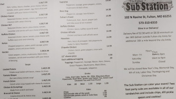 The Fulton Sub Station menu