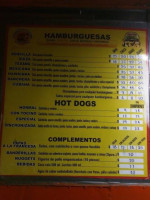 Hamburguesas Al Carbón Los Chepos menu