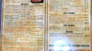 Casa Pelaez Tex Mex menu