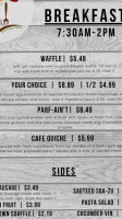 Cafe Appalachia menu