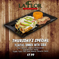 La Flor Taco Grill food