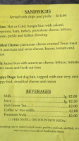 Rico's And Grill menu