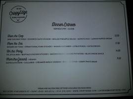 Crispy Edge menu