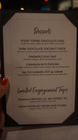 Holman's Table menu