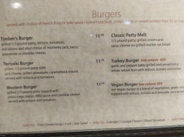 Timbers At The Lodge menu