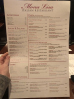 Mona Lisa Pizza menu