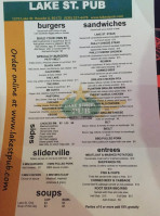 Lake Street Pub menu