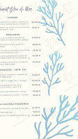 Blau De Mar menu