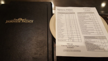 Japanese Palace menu