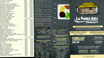 La Fonda Deli Roosevelt menu