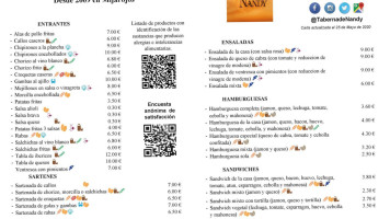 La Taberna De Nandy menu