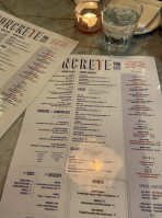 Concrete menu