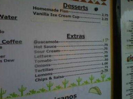 El Taco Amigo menu