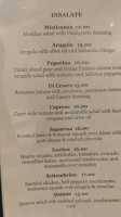 Gigino Trattoria menu