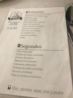 Los Conos menu