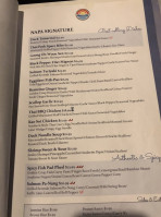 Napa Thai Asian Cuisine menu