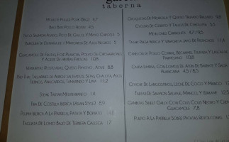 Taberna Garcia menu