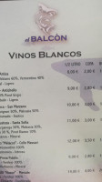 El Balcon menu