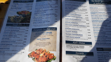 Crab Shack On The James menu