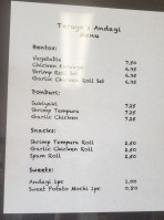 Teruya's Andagi menu