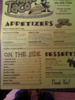 Nino Taco Inc menu