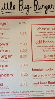 Little Big Burger menu