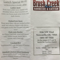 Brush Creek Bbq And Catfish menu