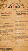 La Milla menu