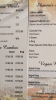 Shanna's Portuguese menu