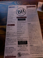 Barrel House Kitchen menu