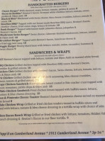 Tapp'd On Cumberland Ave menu