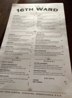 The 16th Ward menu