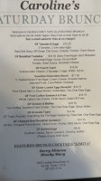 Caroline's Kitchen Healthy Eatery menu