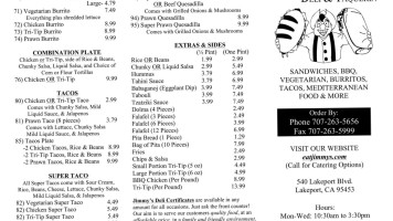 Jimmy's Deli menu