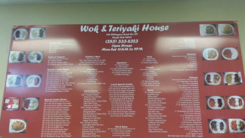 Wok Teriyaki menu