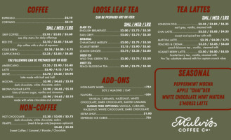 Mulvi's Coffee Co menu