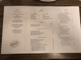 Spark Pizza menu