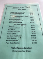 Bamboo Grill menu