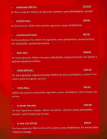 Sushi Uanlla menu