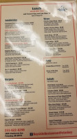 Bayside menu