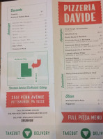 Pizzeria Davide menu