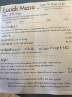 A Rogue's Garden menu