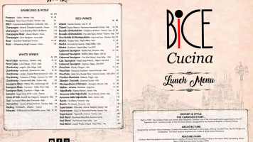 Bice Cucina menu