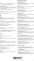 Rowley Farmhouse Ales menu