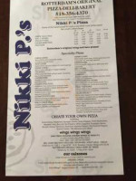 Nikki P's Pizza Deli Bakery menu