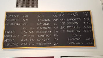 Harvest Store Cafe menu