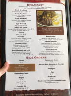 Jean's Restaurant menu