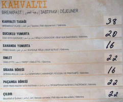 Mivan Cafe menu